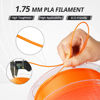 Picture of AMOLEN PLA 3D Printer Filament, High Speed Orange PLA Filament 1.75mm, PLA 3D Printing Filament for Most FDM 3D Printer, 1kg Spool(2.2lbs), Orange