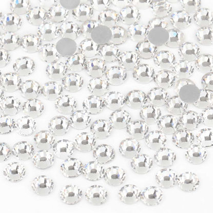 Picture of beadsland Flat Back Crystal Rhinestones Round Gems for Nail Art and Craft Glue Fix, Crystal (1.9-2.0mm) SS6/1440pcs