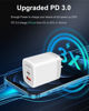 Picture of 20W PD C Type Power Adapter, Dual-Port USB-C Wall Charger Plug in Block Station Type c Box Supper Fast Charging Brick for iPhone, Samsung Galaxy, Google Pixel, Motorola, Oneplus Kindle Cargador Cube