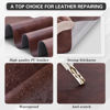 Picture of YAFLC Leather Repair Patch for Furniture, 4" x 63" Leather Repair Tape self Adhesive, Leather Repair Patch for couches car seat Sofa Jackets Handbag New Reddish Brown