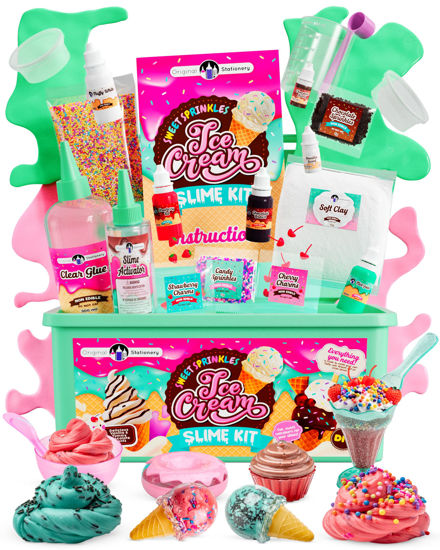 Picture of Original Stationery Sweet Sprinkles Ice Cream Slime Kit for Girls, Yummy Slime Making Kit to Create Sundae Slime for Girls & More, Fun Birthday Gift