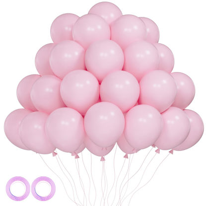 Picture of Voircoloria 105pcs Light Pink Balloons 12inch Pastel Pink Balloons for Boys Girls Birthday Baby Shower Gender Reveal Wedding Decorations