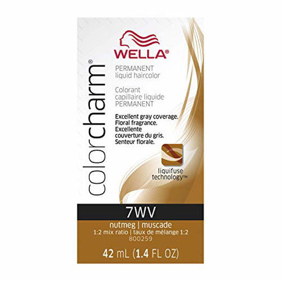 Picture of WELLA Color Charm Permanent Liquid Hair Color for Gray Coverage, 7WV Nutmeg