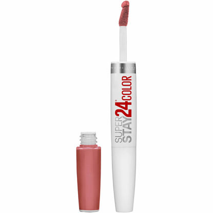 Picture of Maybelline New York Super Stay 24, 2-Step Liquid Lipstick Makeup, Long Lasting Highly Pigmented Color with Moisturizing Balm, Frosted Mauve, Mauve Pink, 1 Count