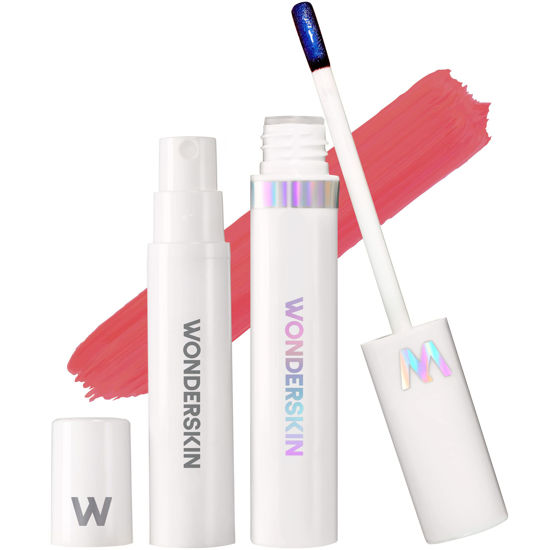 Picture of Wonderskin Wonder Blading Peel and Reveal Lip Stain Kit, Long Lasting Lip Tint, Transfer Proof, Matte Lipstick Waterproof Lip Stain (Romance)