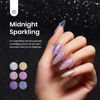 Picture of Beetles Reflective Glitter Gel Nail Polish, 6 Colors Holographic Gel Polish Kit Sparkle Glitter Gel Flash Dimond Sliver Gold Soak Off UV LED Spring Summer Nail Polish White Manicure Kit Gift for Women Girls