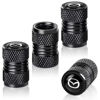 Picture of RocarKB 4 Pcs Black Metal Car Wheel Tire Valve Stem Cover-Auto Valve Stem Caps Suitable for Mazda CX-5 CX-7 CX-8 M6 MX5 RX7 RX8 A8 CX9 MX6 R3 M2 M3 M5 Styling Decoration Accessories