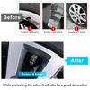 Picture of RocarKB 4 Pcs Black Metal Car Wheel Tire Valve Stem Cover-Auto Valve Stem Caps Suitable for Mazda CX-5 CX-7 CX-8 M6 MX5 RX7 RX8 A8 CX9 MX6 R3 M2 M3 M5 Styling Decoration Accessories