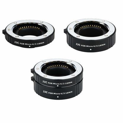 Picture of JJC Micro 4/3 Auto Focus Macro Extension Tube Set for Olympus OM-D E-M1 Mark III E-M5 E-M10 Mark III E-M1X Pen E-PL10 E-PL9 Pen-F,Panasonic Lumix G9 G7 G85 G95 GX85 GX9 GX8 GX7 GH6 GH5 GH5S GH4 & More