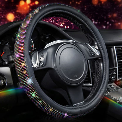 26 Pcs 𝐁𝐥𝐢𝐧𝐠 𝐂𝐚𝐫 𝐀𝐜𝐜𝐞𝐬𝐬𝐨𝐫𝐢𝐞𝐬 𝐒𝐞𝐭 𝐟𝐨𝐫 𝐖𝐨𝐦𝐞𝐧  𝐆𝐢𝐫𝐥, Diamond Steering Wheel Cover Universal Fit 15 Inch, Bling Car  Phone Holder Mount, Car C