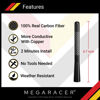 Picture of Mega Racer 5" 127 mm Carbon Fiber Polished Finish Black Short Automotive Antenna with Internal Copper Coil AM FM Compatible for Car and Truck Vehicle, 1 Piece