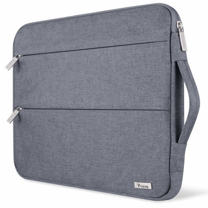 Picture of Voova 15 15.6 16 Inch Laptop Sleeve Case with Handle, Waterproof Computer Cover Bag with Pocket Compatible with MacBook Pro 15 16 M1 Pro/Max,15-16 Inch Microsoft Hp Lenovo Acer Asus Chromebook, Grey