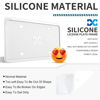 Picture of XCLPF Silicone White License Plate Frame Covers 2 Pack- Front and Back Car Plate Bracket Holders. Rust-Proof, Rattle-Proof, Weather-Proof (White)