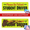 Picture of SINGARO Student Driver Sticker for Car, 3pcs Reflective Student Driver Bumper Sticker, Car Exterior Accessories, New Driver Vehicle Safety Signs