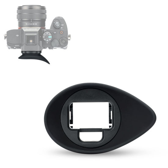 Picture of JJC Camera Viewfinder Eyecup Eyepiece for Sony A7R V A7R5 A7 IV A7M4 A7S III A7SIII A7S3 A1 Alpha 1 Replaces Sony FDA-EP19 Eye Cup, Oval Shape Soft Silicone and 360° Rotatable Design