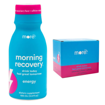 Picture of Morning Recovery, Electrolyte with Energy, Milk Thistle Drink Proprietary Formulation to Hydrate While Drinking for Morning Recovery, Highly Soluble Liquid DHM, Berry, Pack of 6