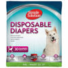 Picture of Simple Solution True Fit Disposable Dog Diapers for Female Dogs - Super Absorbent with Wetness Indicator - XXL (Waist 22-37in) - 30 Count