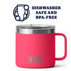 Picture of YETI Rambler 14 oz Mug, Vacuum Insulated, Stainless Steel with MagSlider Lid, Bimini Pink