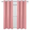 Picture of LEMOMO Baby Pink Blackout Curtains/42 x 63 Inch/Set of Two Panels Grommet Bedroom Curtains