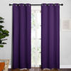 Picture of NICETOWN Blackout Curtain Panels for Kids Room, Triple Weave Home Decoration Thermal Insulated Solid Ring Top Blackout Curtains/Drapes (Set of 2, 34 x 84 inches, Royal Purple)