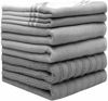 Picture of Premium Kitchen Towels (20”x 28”, 6 Pack) | Large Kitchen Hand Towels | Kitchen Towels Cotton | Flat & Terry Towel | Highly Absorbent Tea Towels Set with Hanging Loop | Wide Stripe Grey