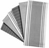 Picture of Premium Kitchen Towels (20”x 28”, 6 Pack) | Large Kitchen Hand Towels | Kitchen Towels Cotton | Flat & Terry Towel | Highly Absorbent Tea Towels Set with Hanging Loop | Wide Stripe Grey