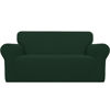 Picture of Easy-Going Stretch Oversized Loveseat Slipcover 1-Piece Sofa Cover Furniture Protector Couch Soft with Elastic Bottom for Kids Polyester Spandex Jacquard Fabric Small Checks Dark Green