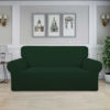 Picture of Easy-Going Stretch Oversized Loveseat Slipcover 1-Piece Sofa Cover Furniture Protector Couch Soft with Elastic Bottom for Kids Polyester Spandex Jacquard Fabric Small Checks Dark Green