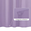 Picture of ALYVIA SPRING Lavender Purple Fabric Shower Curtain Liner Waterproof - Soft & Light-Weight Cloth Shower Liner with 3 Magnets, Hotel Quality & Machine Washable - Standard Size 72x72, Lavender