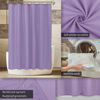 Picture of ALYVIA SPRING Lavender Purple Fabric Shower Curtain Liner Waterproof - Soft & Light-Weight Cloth Shower Liner with 3 Magnets, Hotel Quality & Machine Washable - Standard Size 72x72, Lavender