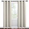 Picture of NICETOWN Kitchen 78 inches Long Curtains for Decoration, Natural, 2 Panels, 42 inches Wide, Thermal Insulated Grommet Room Darkening Draperies/Panels for Laundry