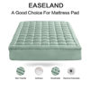 Picture of EASELAND King Size Mattress Pad Pillow Top Mattress Cover Quilted Fitted Mattress Protector 8-21" Deep Pocket Cooling Mattress Topper (78x80 Inches, Pale Aqua)