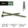 Picture of Deck Plus 48408 Wood Screws #10 x 3-1/2", Green, 5lb Box