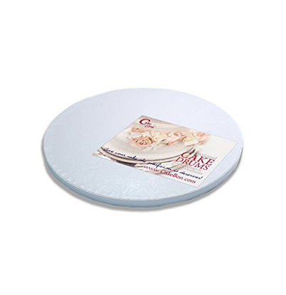 Picture of Cakebon Cake Drums Round 12 Inches - (White, 1-Pack) - Sturdy 1/2 Inch Thick - Professional Smooth Straight Edges