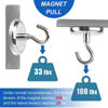 Picture of LOVIMAG Strong Magnetic Hooks, 100 lb Magnetic Hooks Heavy Duty for Hanging, Cruise, Grill, Fridge, Kitchen, Office, Workplace- 4pack