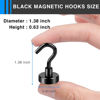 Picture of LOVIMAG Black Magnetic Hooks, 25Lbs Strong Magnetic Hooks Heavy Duty with Epoxy Coating for Refrigerator, Magnetic Cruise Hooks for Hanging, Classroom, Office, and Kitchen - Pack of 12