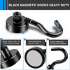 Picture of LOVIMAG Black Magnetic Hooks, 25Lbs Strong Magnetic Hooks Heavy Duty with Epoxy Coating for Refrigerator, Magnetic Cruise Hooks for Hanging, Classroom, Office, and Kitchen - Pack of 12