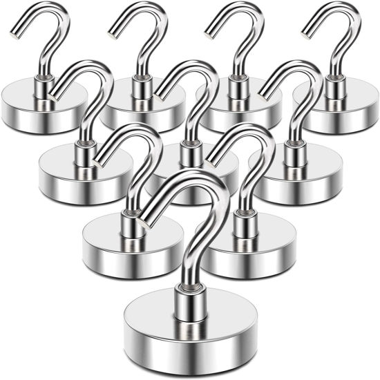 Magnetic Hooks, 100 lb Heavy Duty Neodymium Magnet Hook with Rust Proof for  Indo