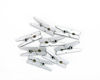 Picture of LWR CRAFTS Wooden Mini Clothespins 100 Per Pack 1" 2.5cm (Silver)