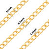 Picture of Jishi 16ft Aluminium Curb Chain Roll, Thick Twisted Chain Links, Gold Plated Metal Craft Chain Curb Link Chain Spool for Jewelry Making Necklace Bracelet DIY Crafts, Jewelry Making Findings Supplies