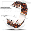 Picture of HOPO Compatible With Apple Watch Band Series Ultra 8 7 SE 6 5 4 3 2 1 Thin Light Resin Strap Bracelet With Stainless Steel Buckle Replacement For iWatch (Tortoiseshell/Starlight,38/40/41mm)