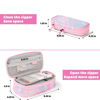 Picture of Choco Mocha Pink Marble Pencil Case for Girl Expandable Pencil Pouch for Teen Girls