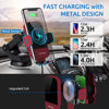 Picture of CHGeek Wireless Car Charger, 15W Fast Charging Auto Clamping Car Charger Phone Mount Phone Holder fit for iPhone 14 13 12 Mini Pro Max 11 Xs, Samsung Galaxy S23 Ultra S22+ S21 S20 Note 20, Red