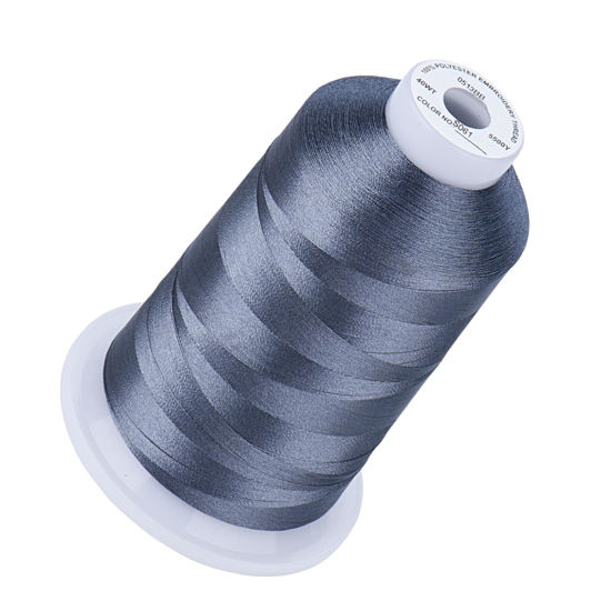 Picture of Simthread Embroidery Thread Grey Blue S061 5500 Yards, 40wt 100% Polyester for Brother, Babylock, Janome, Singer, Pfaff, Husqvarna, Bernina Machine