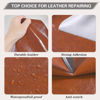 Picture of YAFLC Leather Repair Patch for Furniture, 4" x 63" Leather Repair Tape self Adhesive, Leather Repair Patch for couches car seat Sofa Jackets Handbag Brown1.Glossy