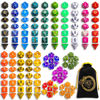 Picture of CiaraQ DND Dice Sets - 20 X 7 Polyhedral Dice (140pcs) with a Large Drawstring Bag Great for Dungeons and Dragons, Role Playing Table Game.