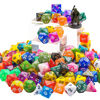 Picture of CiaraQ DND Dice Sets - 20 X 7 Polyhedral Dice (140pcs) with a Large Drawstring Bag Great for Dungeons and Dragons, Role Playing Table Game.