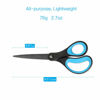 Picture of LIVINGO 2 Pack 8" Titanium Non-Stick Scissors, Professional Stainless Steel Comfort Grip, All-Purpose, Straight Office Craft Scissors for DIY(Blue/Black)