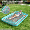 Picture of Inflatable Tanning Pool Lounger Float - Jasonwell 4 in 1 Sun Tan Tub Sunbathing Lounge Raft Floatie Toys Water Filled Bed Mat Pad for Adult Blow Up Kiddie Kids Ball Pit XL