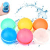 Picture of SOPPYCID Reusable Water Balloons, Water Ball for beach toys, Summer toys, Easy Quick Fill & Self-Sealing Water Bombs, Soft Silicone Water Splash Ball, Best Gift for Kids(6Pcs)